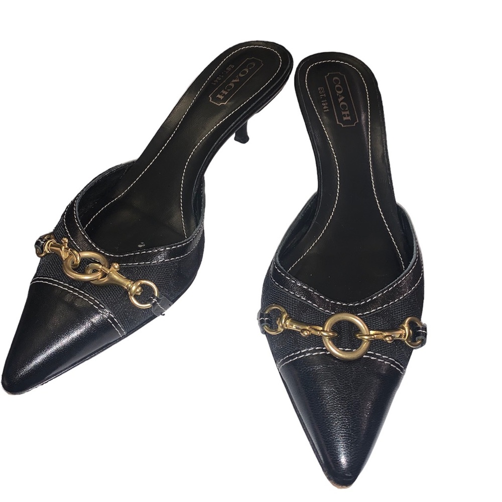 Coach black  heel 7.5